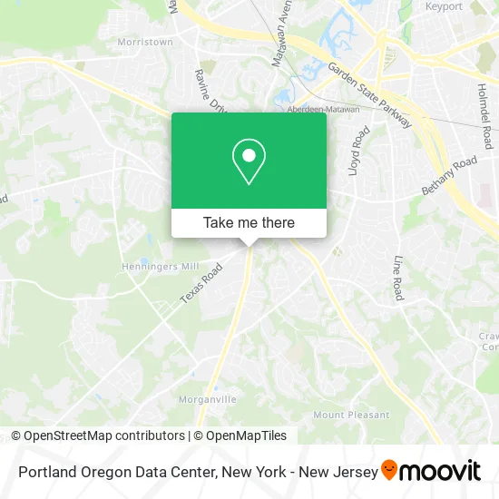 Portland Oregon Data Center map