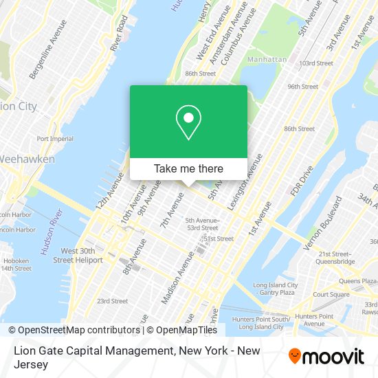 Mapa de Lion Gate Capital Management