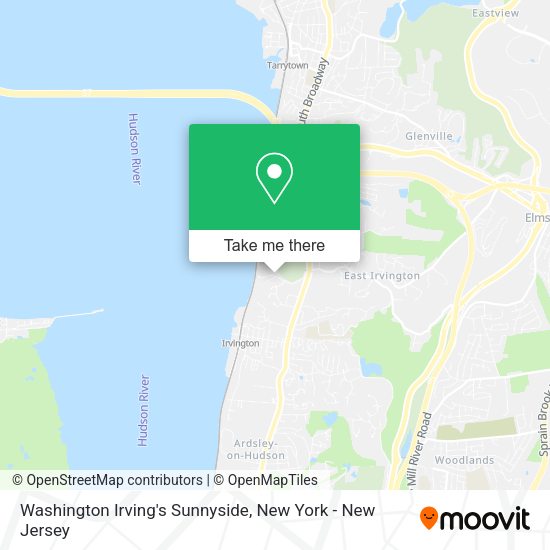 Washington Irving's Sunnyside map
