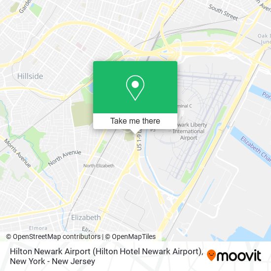 Hilton Newark Airport map