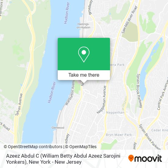 Azeez Abdul C (William Betty Abdul Azeez Sarojini Yonkers) map