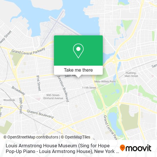 Mapa de Louis Armstrong House Museum (Sing for Hope Pop-Up Piano - Louis Armstrong House)