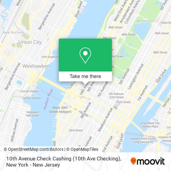 10th Avenue Check Cashing (10th Ave Checking) map