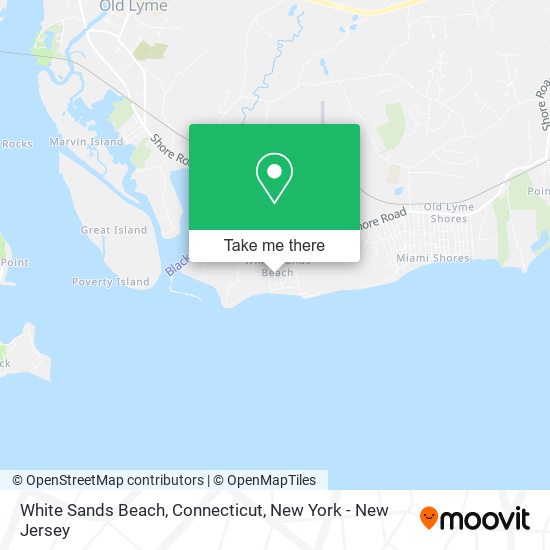 White Sands Beach, Connecticut map