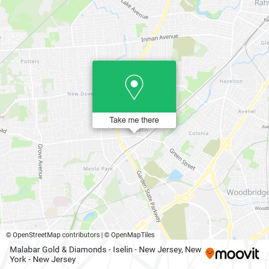 Mapa de Malabar Gold & Diamonds - Iselin - New Jersey