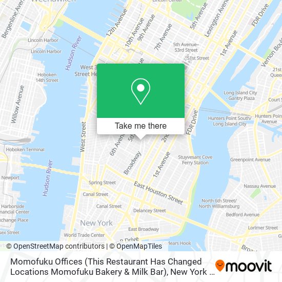 Momofuku Offices (This Restaurant Has Changed Locations Momofuku Bakery & Milk Bar) map