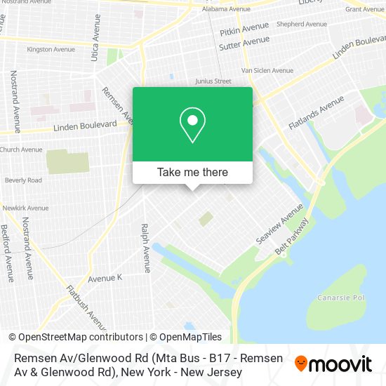 Mapa de Remsen Av / Glenwood Rd (Mta Bus - B17 - Remsen Av & Glenwood Rd)