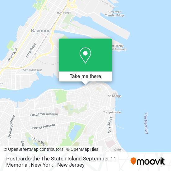 Postcards-the The Staten Island September 11 Memorial map