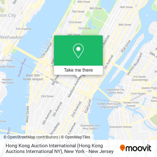 Mapa de Hong Kong Auction International (Hong Kong Auctions International NY)
