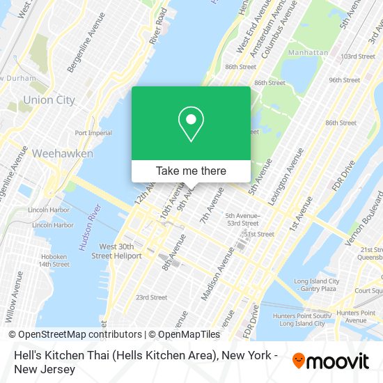 Hell's Kitchen Thai (Hells Kitchen Area) map