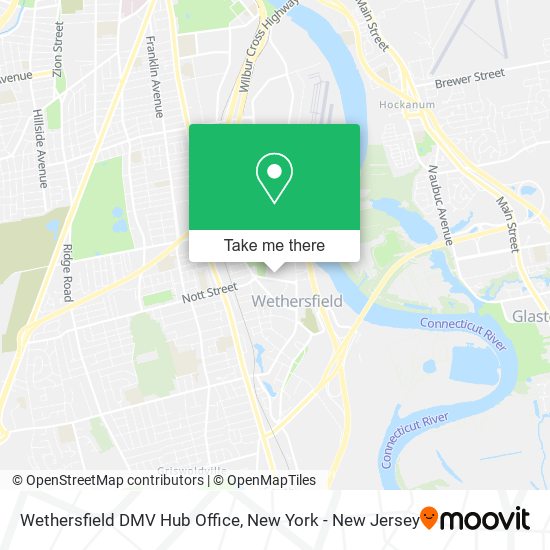 Mapa de Wethersfield DMV Hub Office