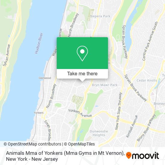 Animals Mma of Yonkers (Mma Gyms in Mt Vernon) map