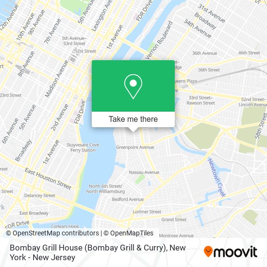 Mapa de Bombay Grill House (Bombay Grill & Curry)