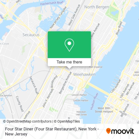 Mapa de Four Star Diner (Four Star Restaurant)