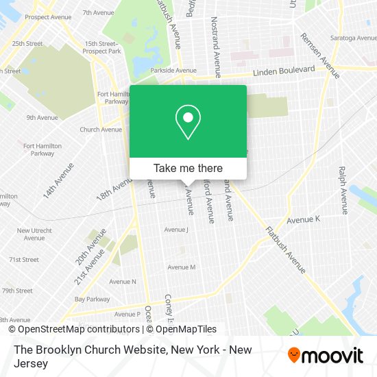 The Brooklyn Church Website map