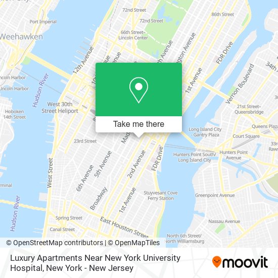 Mapa de Luxury Apartments Near New York University Hospital