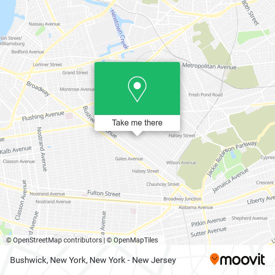 Mapa de Bushwick, New York