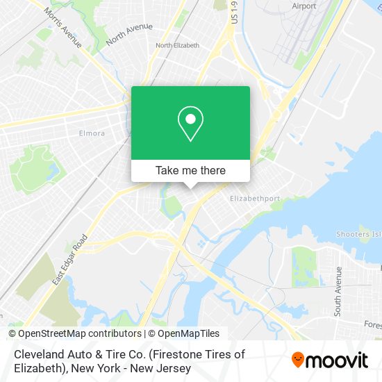 Mapa de Cleveland Auto & Tire Co. (Firestone Tires of Elizabeth)