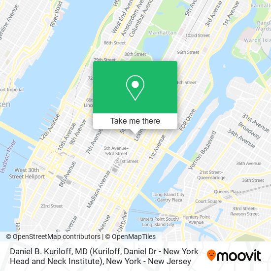 Daniel B. Kuriloff, MD (Kuriloff, Daniel Dr - New York Head and Neck Institute) map