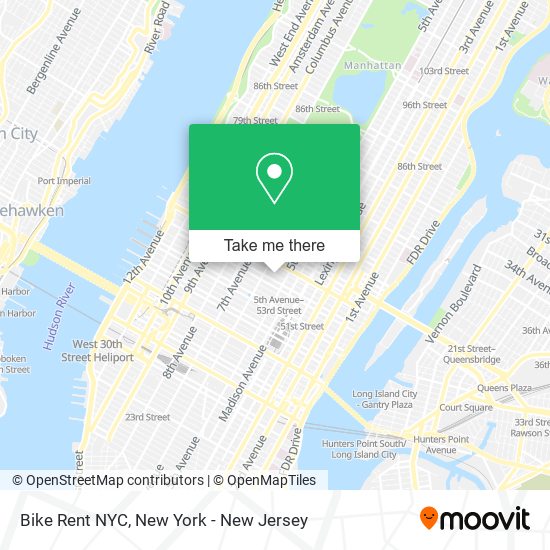Mapa de Bike Rent NYC