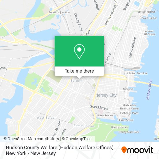 Hudson County Welfare (Hudson Welfare Offices) map