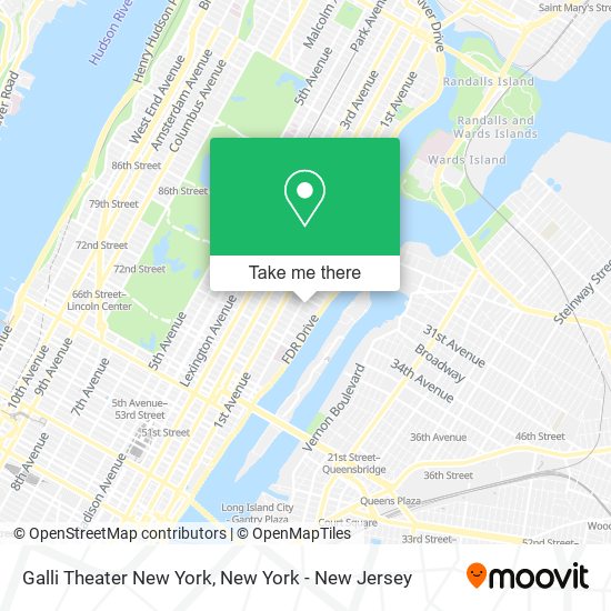 Mapa de Galli Theater New York