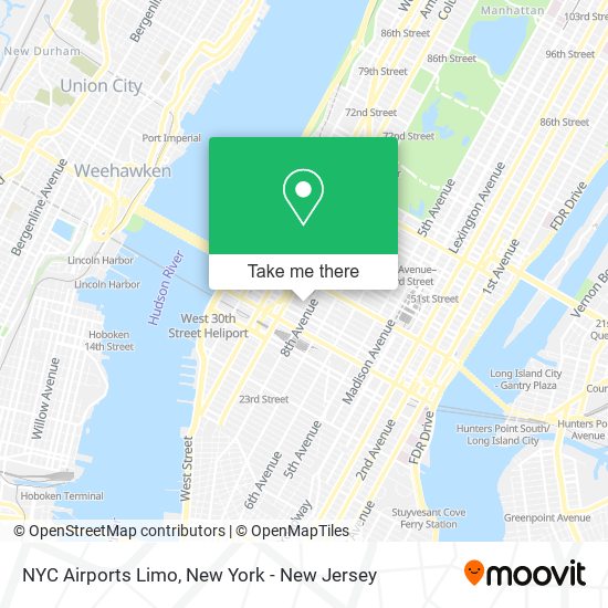 Mapa de NYC Airports Limo