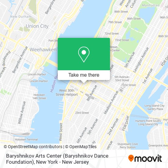 Baryshnikov Arts Center (Baryshnikov Dance Foundation) map