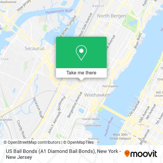 US Bail Bonds (A1 Diamond Bail Bonds) map