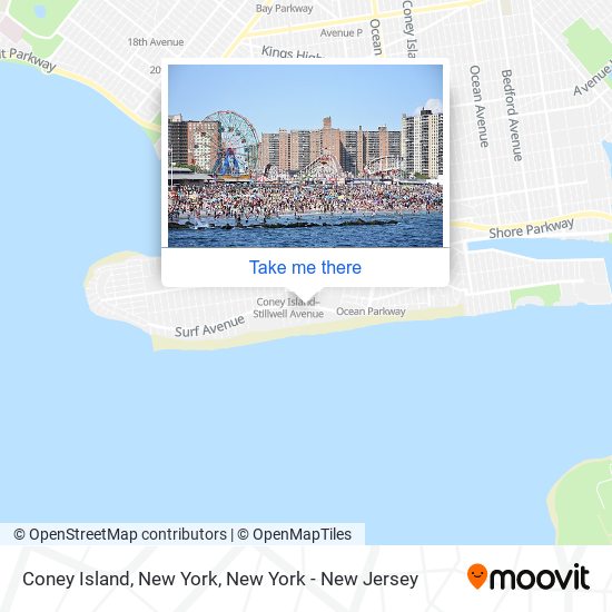 Coney Island, New York map