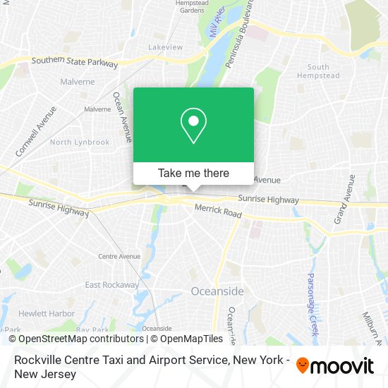 Rockville Centre Taxi and Airport Service map