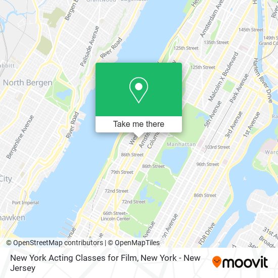 New York Acting Classes for Film map