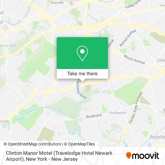 Mapa de Clinton Manor Motel (Travelodge Hotel Newark Airport)