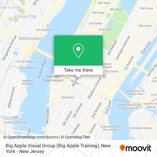 Big Apple Visual Group (Big Apple Training) map