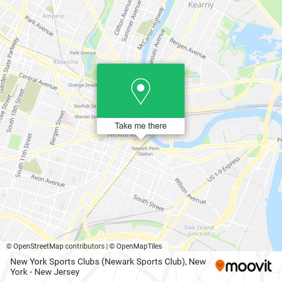 Mapa de New York Sports Clubs (Newark Sports Club)