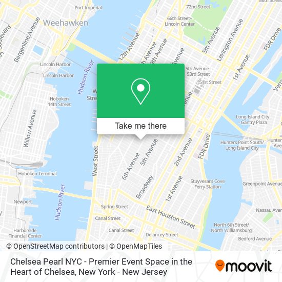 Chelsea Pearl NYC - Premier Event Space in the Heart of Chelsea map