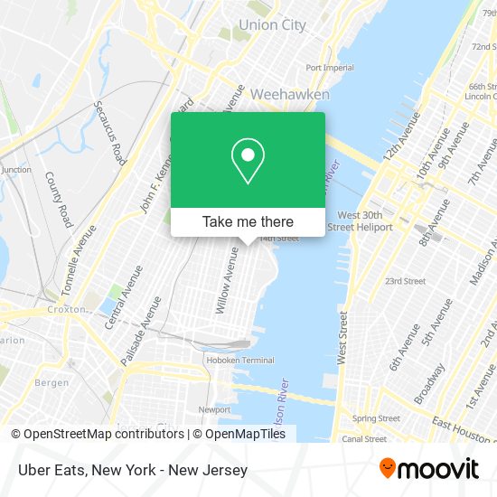 Uber Eats map