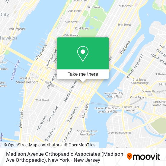 Madison Avenue Orthopaedic Associates (Madison Ave Orthopaedic) map