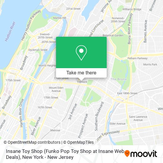 Mapa de Insane Toy Shop (Funko Pop Toy Shop at Insane Web Deals)