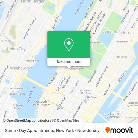 Same - Day Appointments map