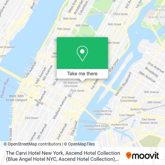The Carvi Hotel New York, Ascend Hotel Collection (Blue Angel Hotel NYC, Ascend Hotel Collection) map