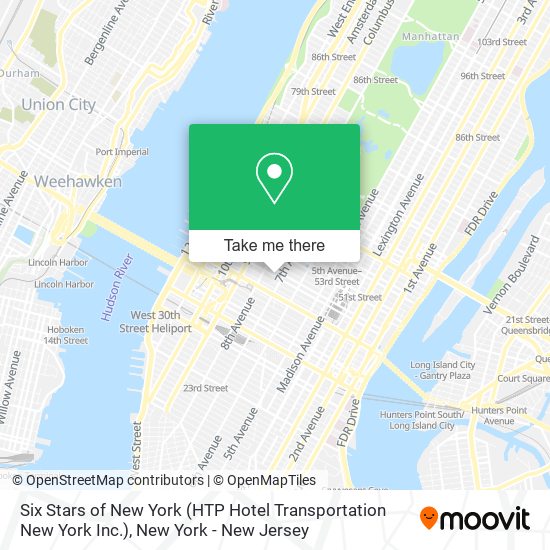 Mapa de Six Stars of New York (HTP Hotel Transportation New York Inc.)