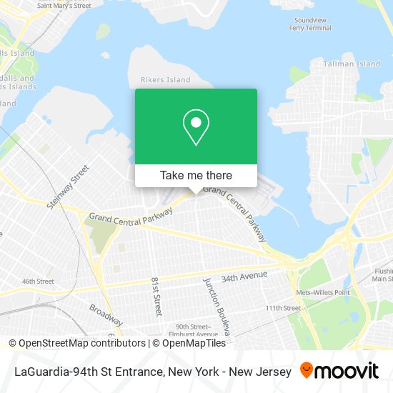 LaGuardia-94th St Entrance map