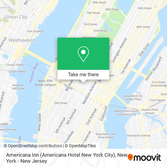 Americana Inn (Americana Hotel New York City) map