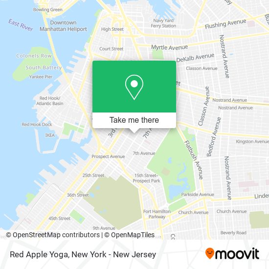 Red Apple Yoga map