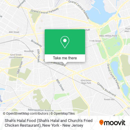 Shah's Halal Food (Shah's Halal and Church's Fried Chicken Restaurant) map