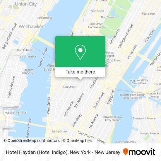 Mapa de Hotel Hayden (Hotel Indigo)