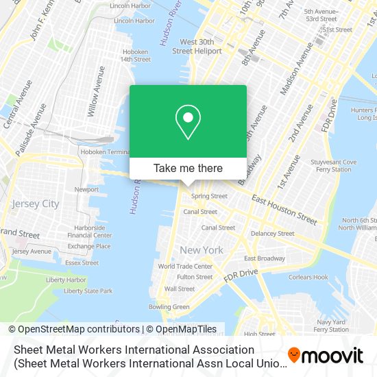 Mapa de Sheet Metal Workers International Association