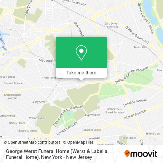 George Werst Funeral Home map