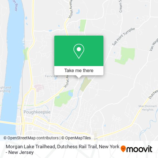 Morgan Lake Trailhead, Dutchess Rail Trail map